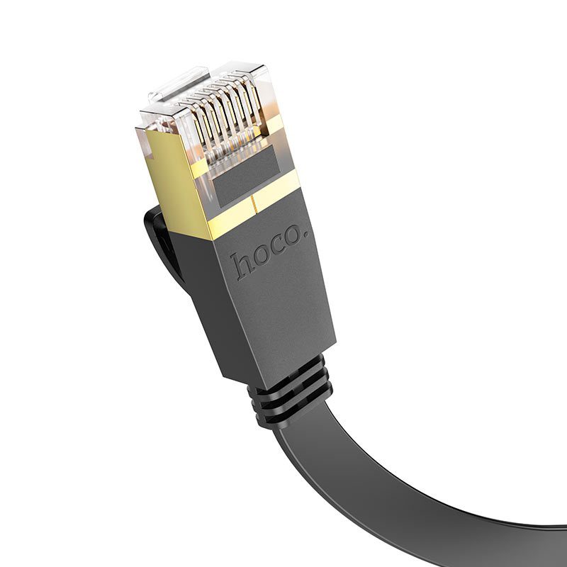 Hoco US07 General pure copper flat network cable(L=3M) black - imagine 3