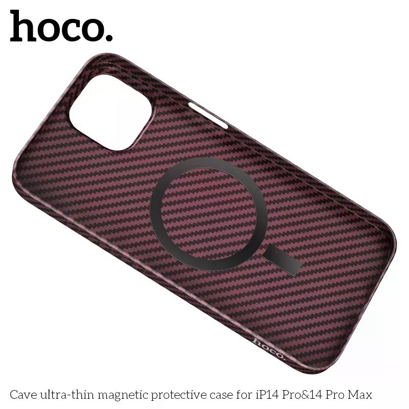Hoco Cave ultra-thin magnetic protective case for iP14 Pro Max black - imagine 4