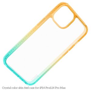 Hoco Crystal color skin feel case for iP14 Plus orange green