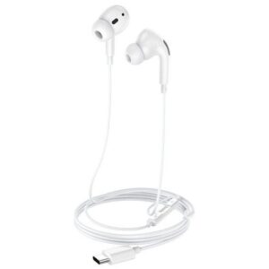 Hoco M101 Pro Crystal sound Type-C wire-controlled digital earphones with microphone white