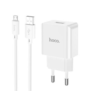 Hoco C106A Leisure single port charger set(Micro)(EU) white