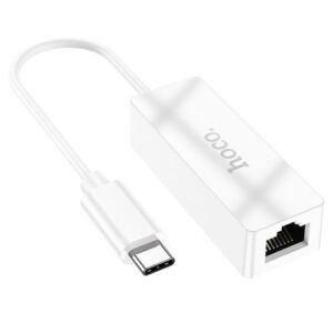 Hoco UA22 Acquire Type-C ethernet adapter(100 Mbps) white