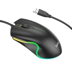 Hoco GM19 Enjoy gaming luminous wired mouse black