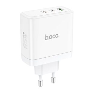 Hoco N30 Glory PD65W three-port(2C1A) fast charger(EU) white