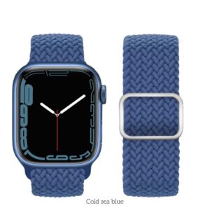 Hoco iWatch WA05 Jane Eyre series sliding buckle ultra-thin nylon strap(38/40/41mm) cold sea blue