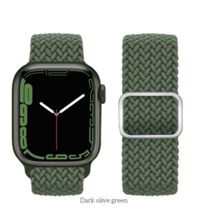 Hoco iWatch WA05 Jane Eyre series sliding buckle ultra-thin nylon strap(38/40/41mm) dark olive green
