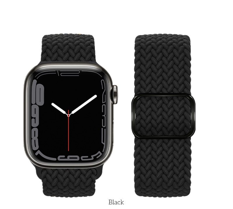 Hoco iWatch WA05 Jane Eyre series sliding buckle ultra-thin nylon strap(42/44/45/49mm) dark olive gr - imagine 4