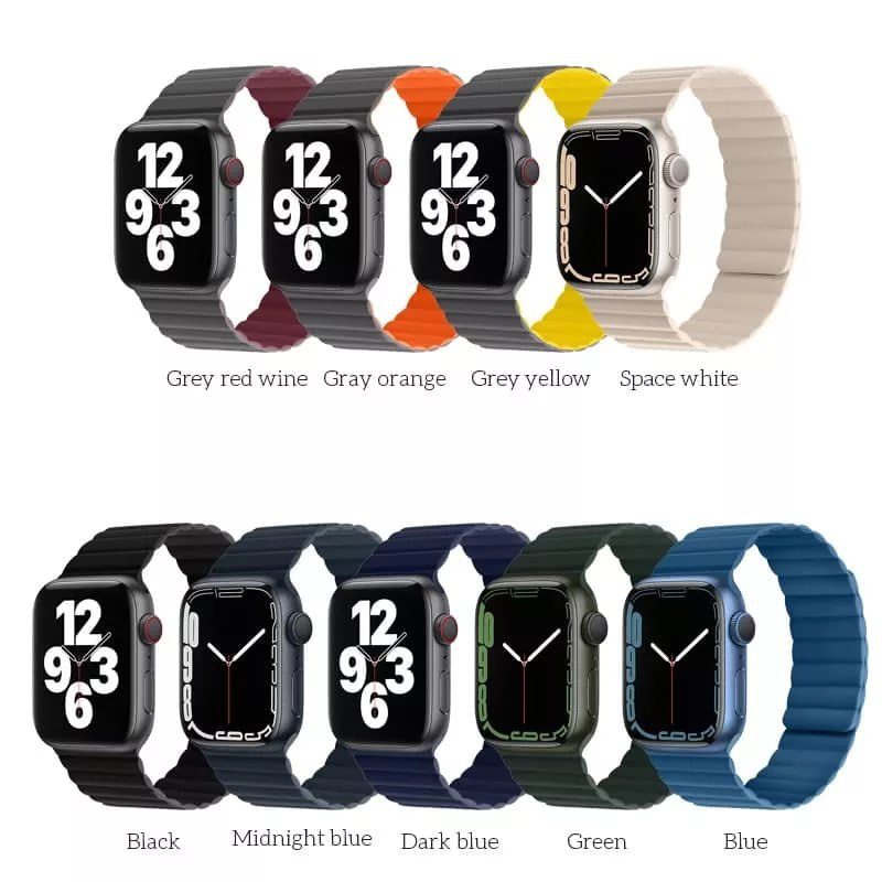 Hoco iWatch WA07 Flexible series magnetic silicone chain strap(38/40/41mm) green - imagine 2
