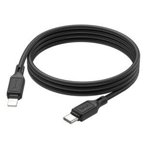 Hoco X90 Cool silicone PD charging data cable for iP black