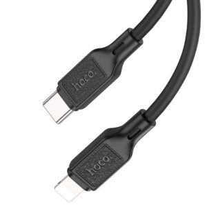 Hoco X90 Cool silicone charging data cable for iP black