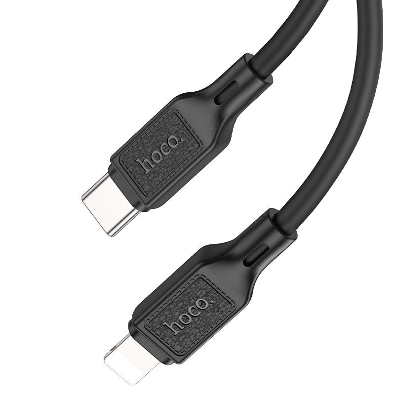 Hoco X90 Cool silicone charging data cable for iP black