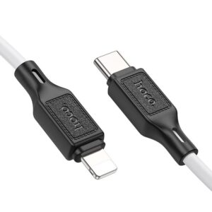 Hoco X90 Cool silicone charging data cable for iP white