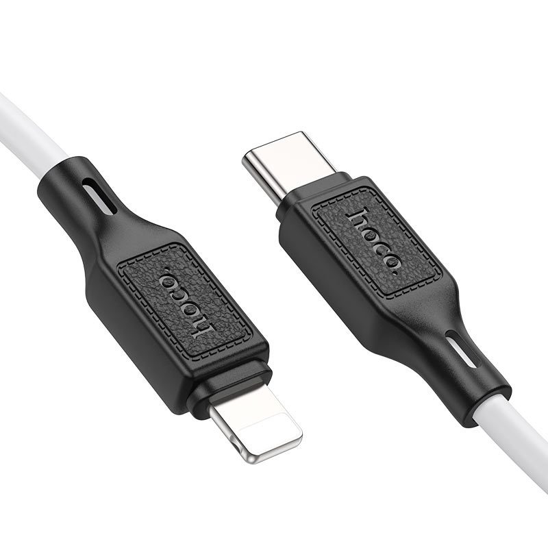 Hoco X90 Cool silicone charging data cable for iP white