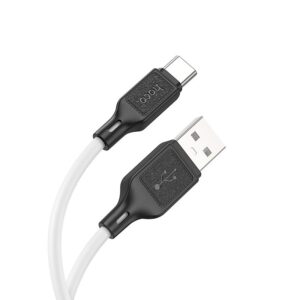 Hoco X90 Cool silicone charging data cable for Type-C white