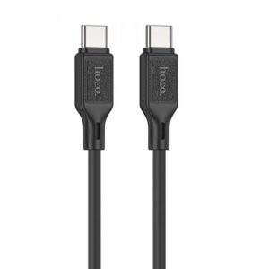 Hoco X90 Cool 60W silicone charging data cable for Type-C to Type-C black