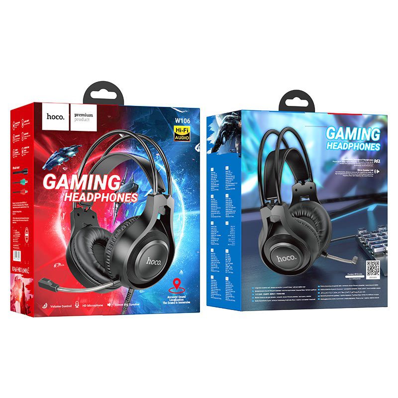Hoco W106 Tiger gaming headset black - imagine 5