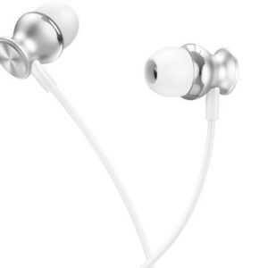 Hoco M106 Fountain metal universal earphones with microphone silver