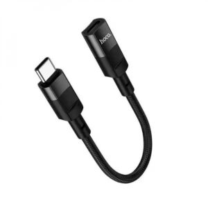 Hoco U107 Type-C male to iP female adapter cable(L=0.1m) black