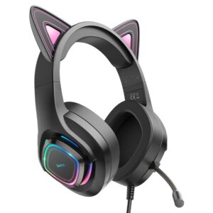 Hoco W107 Cute cat luminous cat ear gaming headphones phantom cat