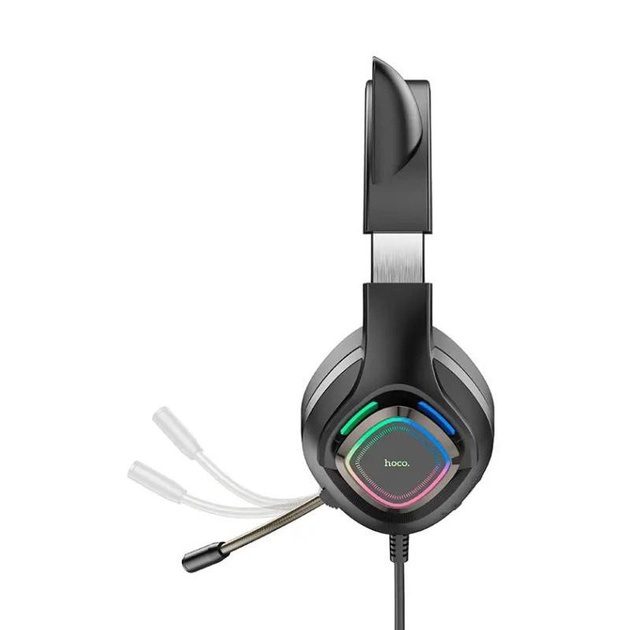 Hoco W107 Cute cat luminous cat ear gaming headphones elf cat - imagine 3