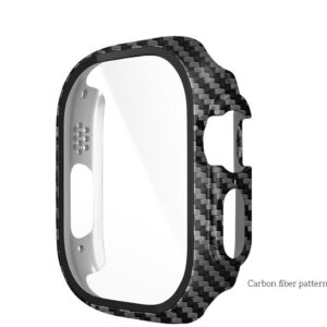 Hoco iWatch Ultra WS6 Shadow series film Integrated protective case(49mm) carbon fiber pattern