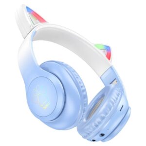 Hoco W42 Cat ears BT headphones crystal blue