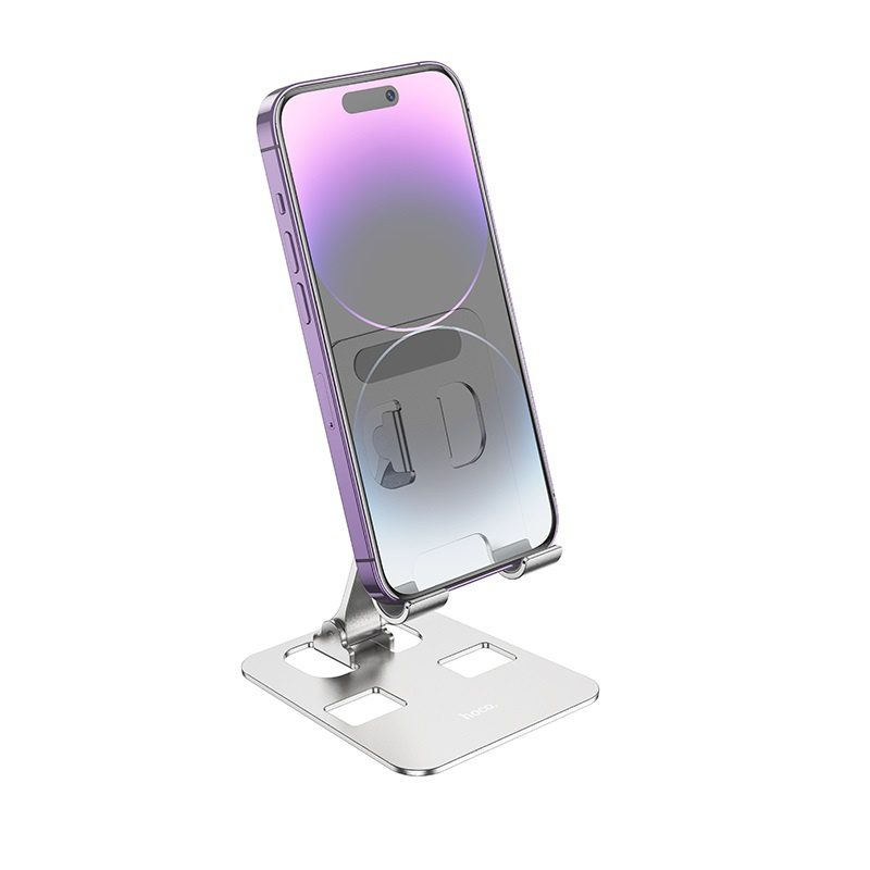 Hoco DH14 High metal folding desktop stand silver - imagine 6