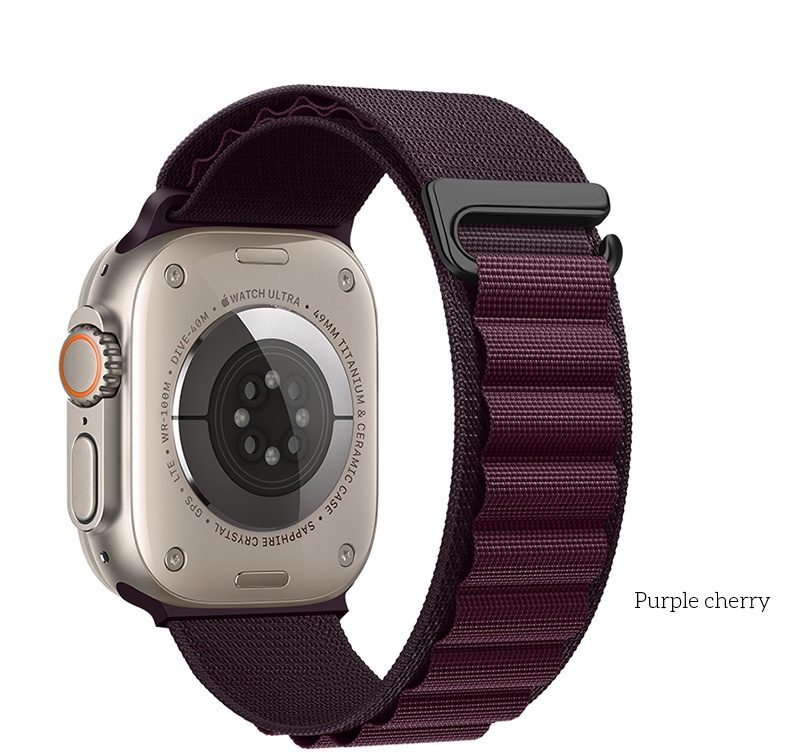 Hoco WA20 Climbing series alpine loop nylon strap(38/40/41mm) purple cherry
