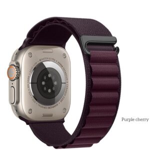 Hoco WA20 Climbing series alpine loop nylon strap(42/44/45/49mm) purple cherry