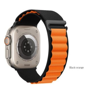 Hoco WA20 Climbing series alpine loop nylon strap(42/44/45/49mm) black orange