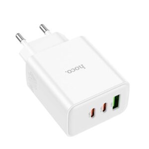 Hoco C126A Pure power PD40W three-port(2C1A) charger(EU) white