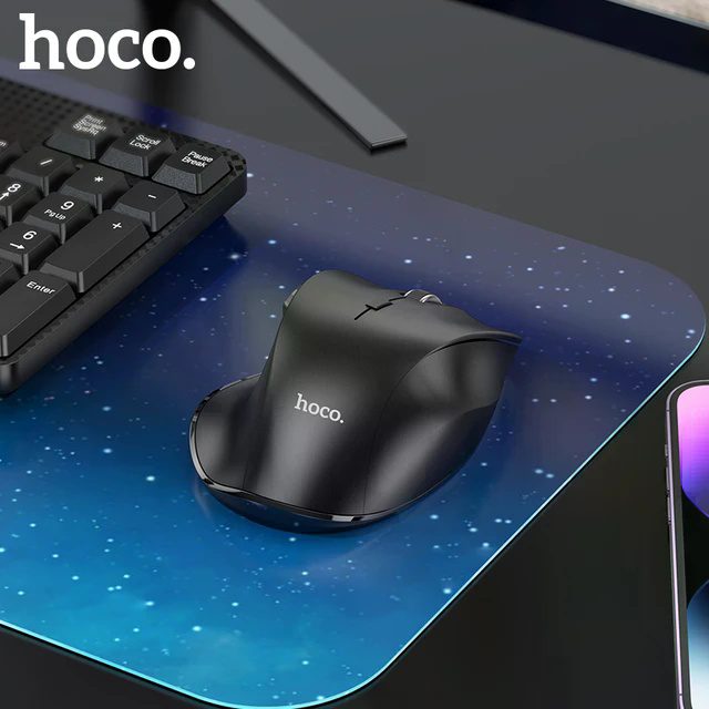 Hoco GM24 Mystic six-button dual-mode business wireless mouse black - imagine 3