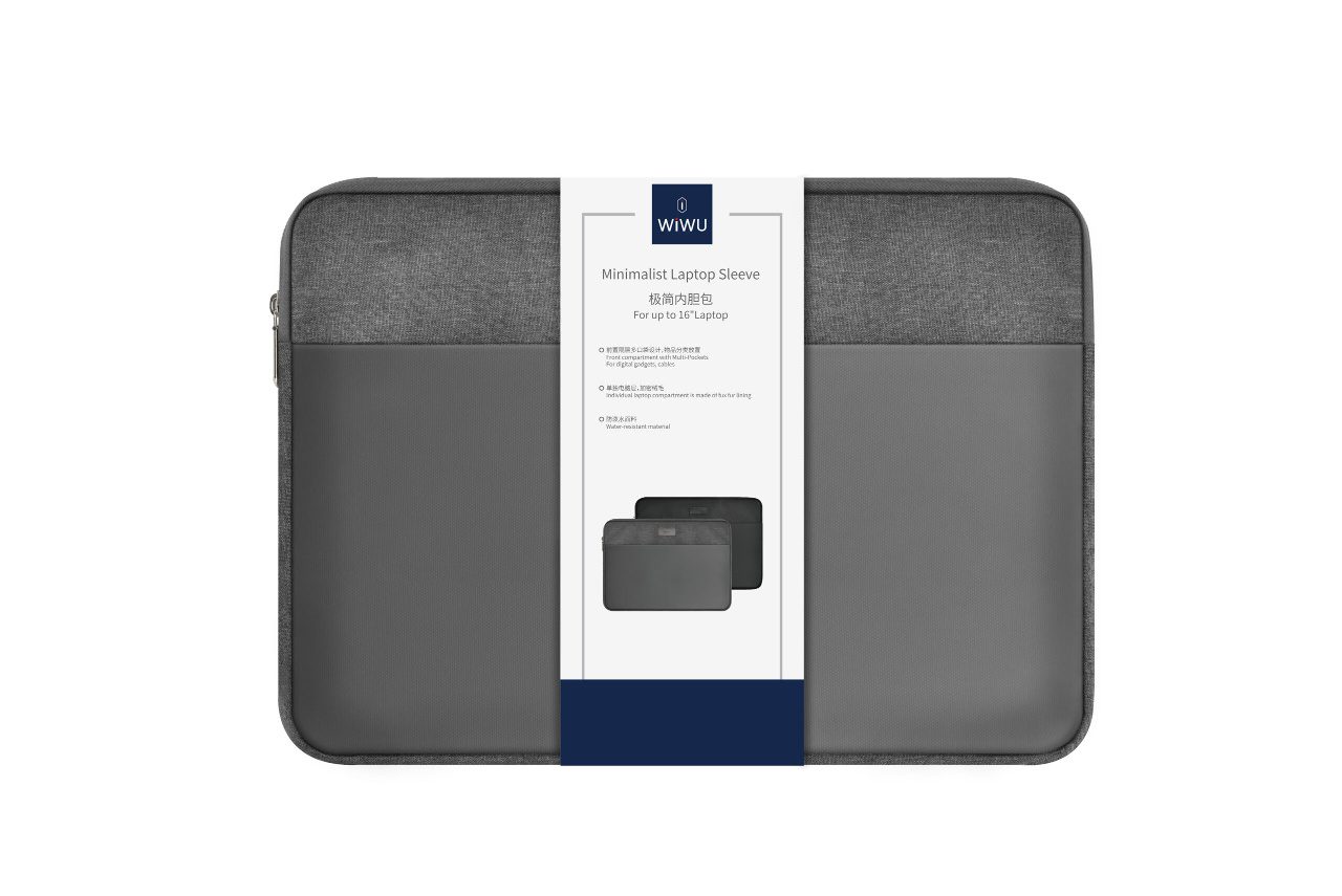 WIWU Minimalist Laptop Sleeve/ 14 inch Black - imagine 4