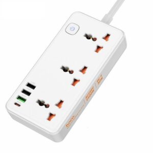 Hoco AC8A Storm 3-position socket(PD30W/1C3A)(EU) white