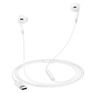 Hoco M109 Type-C Sunny digital wire control earphones with microphone white