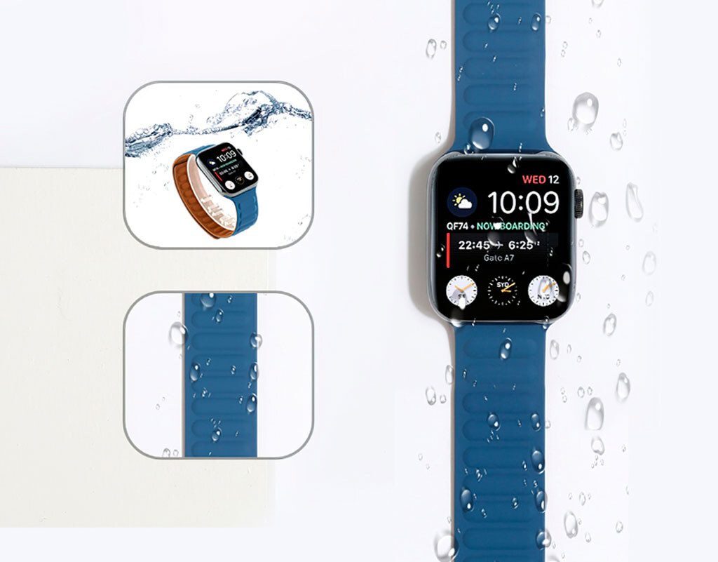Hoco WA21 Flexible series magnetic silicone strap for iWatch(38/40/41mm) indigo