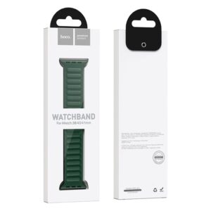 Hoco WA21 Flexible series magnetic silicone strap for iWatch(42/44/45/49mm) fir green