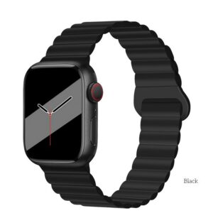 Hoco WA22 Flexible series magnetic silicone strap for iWatch(42/44/45/49mm) black