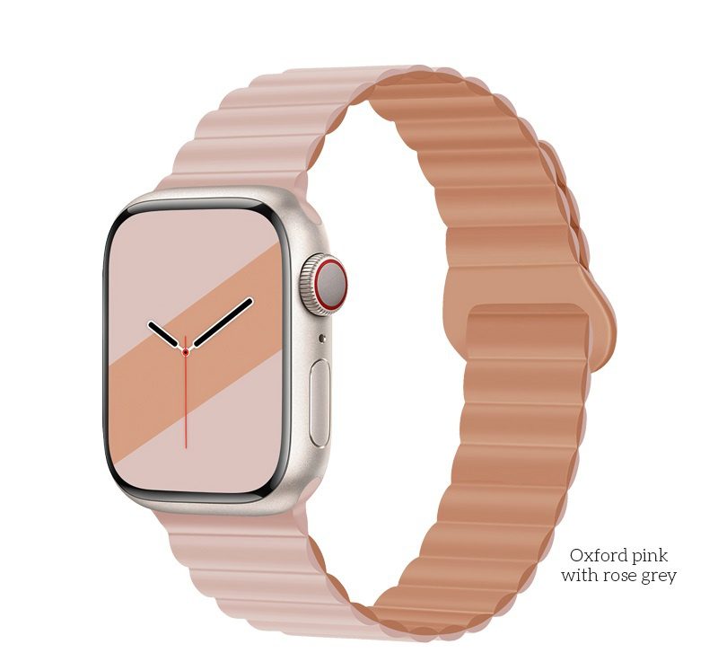 Hoco WA22 Flexible series magnetic silicone strap for iWatch(42/44/45/49mm) shades of navy blue - imagine 3
