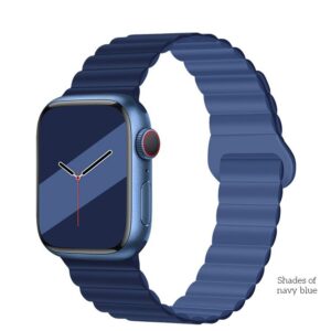 Hoco WA22 Flexible series magnetic silicone strap for iWatch(42/44/45/49mm) shades of navy blue