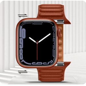 Hoco WA23 Original series leather chain magnetic strap for iWatch(38/40/41mm) brown