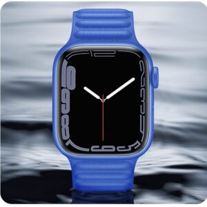 Hoco WA23 Original series leather chain magnetic strap for iWatch(42/44/45/49mm) klein blue