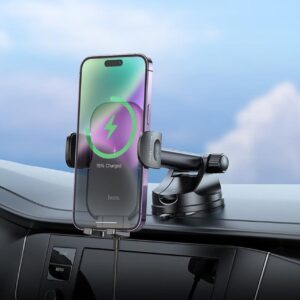 Hoco HW5 Journey wireless fast charging car holder(center console) black