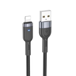 Hoco U117 Grand intelligent power-off charging data cable iP black