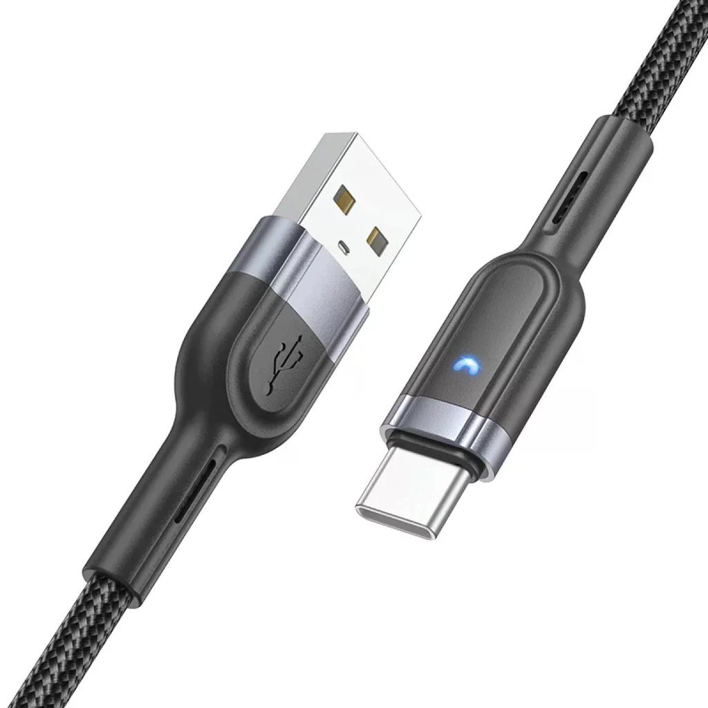 Hoco U117 Grand intelligent power-off charging data cable Type-C black - imagine 2