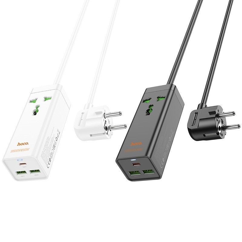 Hoco AC9A Talent PD30W(1C2A with 1 socket) desktop charger(EU) white - imagine 2