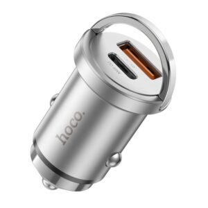 Hoco NZ10 Handy PD45W+QC3.0 car charger silver
