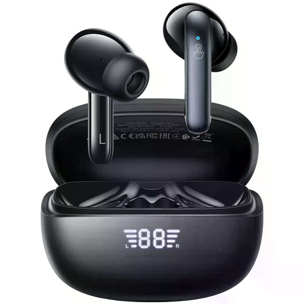 Hoco EQ5 Energy true wireless ANC+ENC noise reduction BT headset(App) black