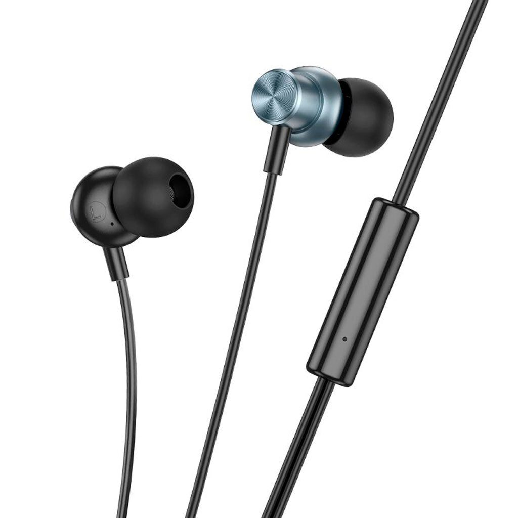 Hoco M110 Encourage metal universal earphones with mic metal gray - imagine 3