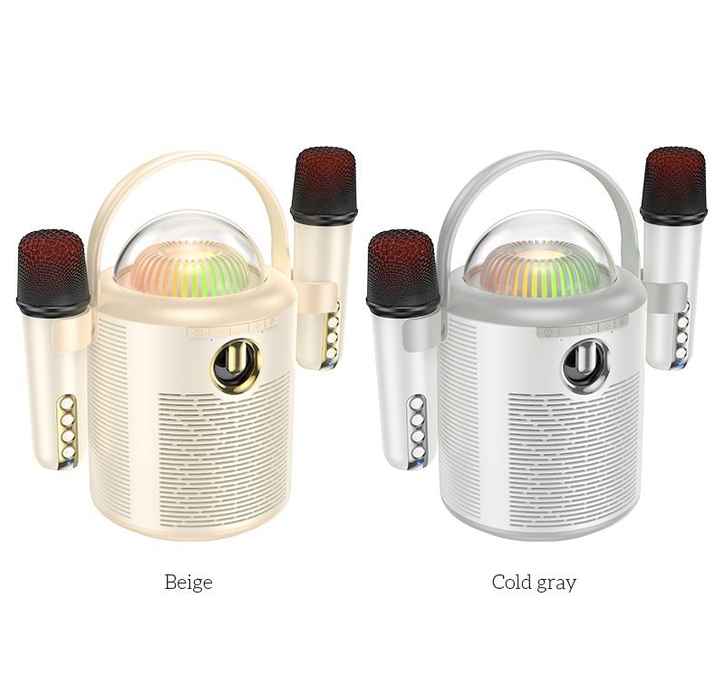 Hoco BS59 Pearlescent BT speaker with mic cold gray - imagine 2